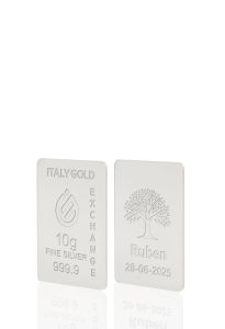 Lingot Argent Pur 10 g. Arbre porte-bonheur - Idée cadeau Porte-bonheur - IGE Gold