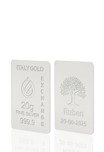 Lingot Argent Pur 20 g. Arbre porte-bonheur - Idée cadeau Porte-bonheur - IGE Gold