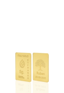 Sztabka Złota Drzewo szczęścia 14Kt 5gr - Pomysł na prezent Przynoszące Szczęście  - IGE Gold