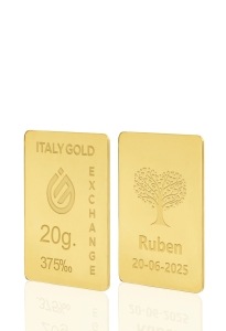 Sztabka Złota Drzewo szczęścia 9Kt 20gr - Pomysł na prezent Przynoszące Szczęście  - IGE Gold
