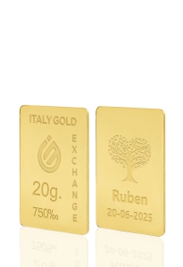 Sztabka Złota Drzewo szczęścia 18Kt 20gr - Pomysł na prezent Przynoszące Szczęście  - IGE Gold