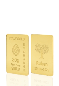 Sztabka Złota Drzewo szczęścia 24Kt 20gr - Pomysł na prezent Przynoszące Szczęście  - IGE Gold