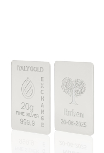 Sztabka Czyste Srebro 20 gr. Drzewo szczęścia - Pomysł na prezent Przynoszące Szczęście  - IGE Gold