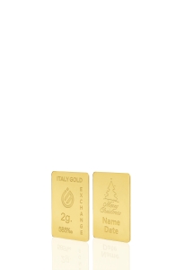 Lingot Or 14 ct de 2 g. - Idée cadeau Noël - IGE Gold