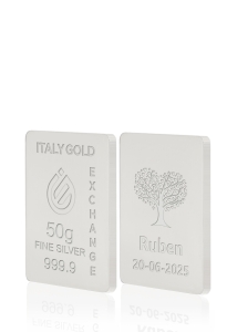 Sztabka Czyste Srebro 50 gr. Drzewo szczęścia - Pomysł na prezent Przynoszące Szczęście  - IGE Gold
