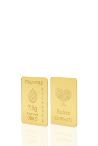 Sztabka Złota Drzewo szczęścia 24Kt 7,5gr - Pomysł na prezent Przynoszące Szczęście  - IGE Gold