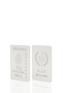Lingotto Argento Puro 10 gr. per Anniversario di  matrimonio - Idea Regalo Eventi Celebrativi - IGE Gold