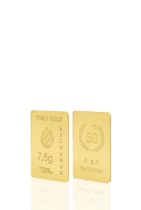 Lingotto Oro regalo 18Kt da 7,5 gr. per Anniversario di matrimonio  - Idea Regalo Eventi Celebrativi - IGE Gold