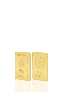 Lingotto Oro per Anniversario di matrimonio 9 Kt da 5 gr. - Idea Regalo Eventi Celebrativi - IGE Gold