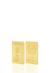 Lingotto Oro 24Kt da 5 gr. per Anniversario di matrimonio - Idea Regalo Eventi Celebrativi - IGE Gold