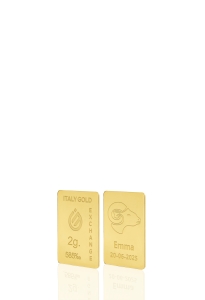 Gold ingots Star Signs - Aries - 14Kt - 2gr - Gift Idea Star Signs - IGE Gold