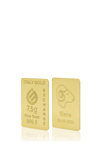 Lingote de Oro de 24 Kt de 7,5 gramos. - idea de regalo signos del zodiaco - IGE Gold
