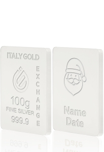 Silver ingot gift for Christmas - 100gr - Gift Idea Miscellaneous Christmas Love Friendship - IGE Gold