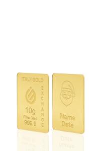 Gold ingot gift for Christmas - 24Kt - 10gr - Gift Idea Miscellaneous Christmas Love Friendship - IGE Gold
