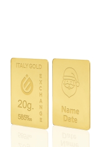 Gold ingot for Christmas - 14Kt - 20gr - Gift Idea Miscellaneous Christmas Love Friendship - IGE Gold
