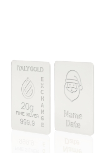 Silver ingot gift for Christmas - 20gr - Gift Idea Miscellaneous Christmas Love Friendship - IGE Gold