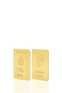 Gold ingot gift for Christmas - 9Kt - 7,5gr - Gift Idea Miscellaneous Christmas Love Friendship - IGE Gold