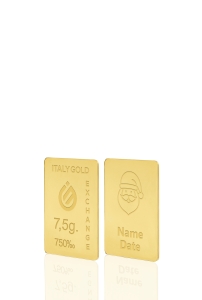 Gold ingot gift for Christmas - 18Kt - 7,5gr - Gift Idea Miscellaneous Christmas Love Friendship - IGE Gold