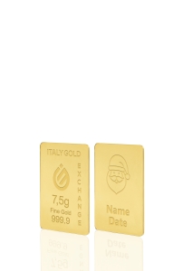 Gold ingot gift for Christmas - 24Kt - 7,5gr - Gift Idea Miscellaneous Christmas Love Friendship - IGE Gold