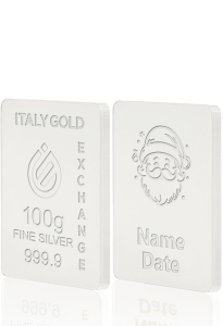 Lingou de Argint Pur cadou pentru Crăciun de 100 g. - Idee Cadou Crăciun Dragoste Prietenie - IGE Gold