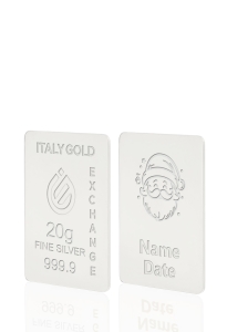 Lingou de Argint Pur cadou pentru Crăciun de 20 g. - Idee Cadou Crăciun Dragoste Prietenie - IGE Gold