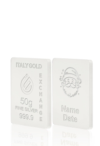 Lingou de Argint Pur cadou pentru Crăciun de 50 g. - Idee Cadou Crăciun Dragoste Prietenie - IGE Gold