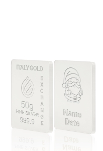 Lingou de Argint Pur cadou pentru Crăciun de 50 g. - Idee Cadou Crăciun Dragoste Prietenie - IGE Gold