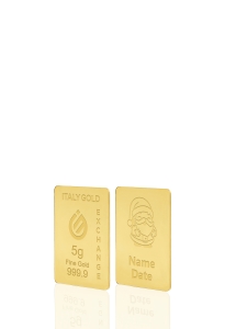 Lingou de Aur cadou de Crăciun 24 K de 5 g. - Idee Cadou Crăciun Dragoste Prietenie - IGE Gold