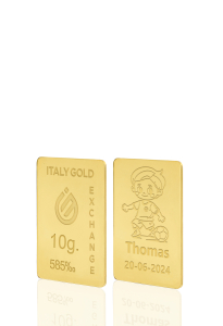 Lingotto Oro sport calcio 14 Kt da 10 gr. - Idea Regalo Sport - IGE Gold