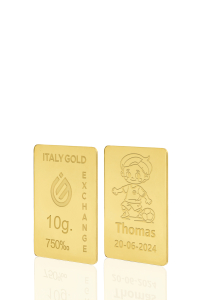 Lingotto Oro sport calcio 18 Kt da 10 gr. - Idea Regalo Sport - IGE Gold