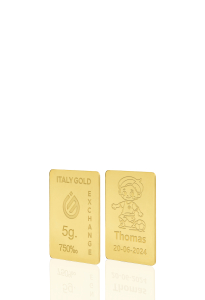Lingotto Oro sport calcio 18 Kt da 5 gr. - Idea Regalo Sport - IGE Gold