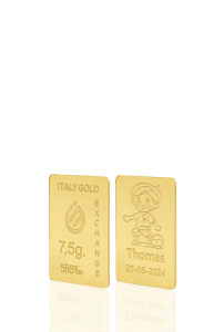 Lingotto Oro 14Kt da 7,5 gr.  sport calcio - Idea Regalo Sport - IGE Gold