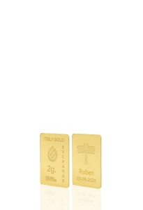 Lingotto Oro 14 Kt da 2 gr. - Idea Regalo Sport - IGE Gold