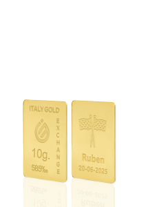Lingotto Oro sport bandiere della vittoria 14 Kt da 10 gr. - Idea Regalo Sport - IGE Gold