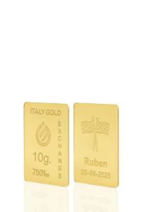 Lingotto Oro sport bandiere della vittoria 18 Kt da 10 gr. - Idea Regalo Sport - IGE Gold