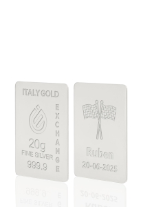 Lingotto Argento Puro 20 gr. sport bandiere della vittoria - Idea Regalo Sport - IGE Gold