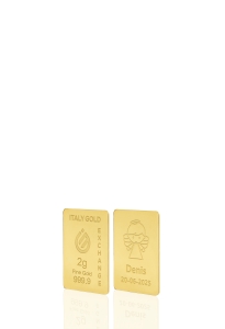 Lingou de Aur cadou pentru Botez 24 K de 2 g. - Idee Cadou Botez - IGE Gold