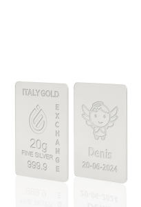 Reines Taufgeschenk Silberbarren aus 20 g - Geschenk-Ideen Feierlichen Veranstaltungen - IGE Gold