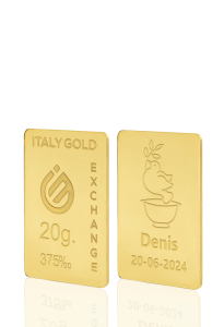 Lingotto Oro regalo per Battesimo 9 Kt da 20 gr. - Idea Regalo Battesimo - IGE Gold