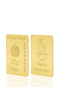 Lingotto Oro regalo per Battesimo 18 Kt da 20 gr. - Idea Regalo Battesimo - IGE Gold