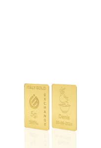 Lingotto Oro regalo  per Battesimo 14 Kt da 5 gr. - Idea Regalo Battesimo - IGE Gold
