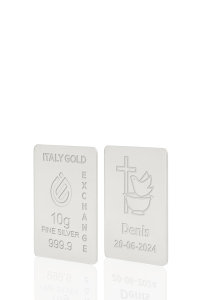 Lingotto Argento Puro 10 gr. per Battesimo  - Idea Regalo Eventi Celebrativi - IGE Gold