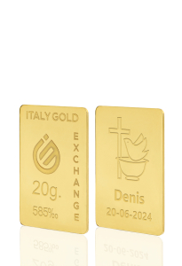 Lingotto Oro regalo per Battesimo 14 Kt da 20 gr. - Idea Regalo Eventi Celebrativi - IGE Gold