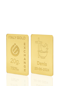 Lingotto Oro regalo per Battesimo 18 Kt da 20 gr. - Idea Regalo Eventi Celebrativi - IGE Gold