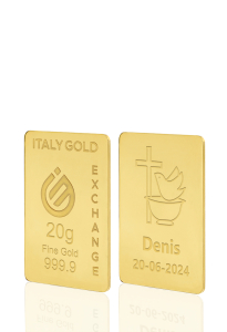 Lingotto Oro 24Kt da 20 gr. per Battesimo  - Idea Regalo Eventi Celebrativi - IGE Gold
