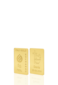 Lingotto Oro regalo per Battesimo 18 Kt da 5 gr. - Idea Regalo Eventi Celebrativi - IGE Gold