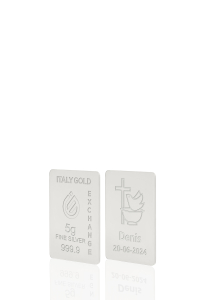 Lingotto Argento Puro 5 gr. per Battesimo  - Idea Regalo Eventi Celebrativi - IGE Gold