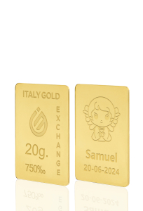 18 Karat Taufgeschenk Goldbarren aus 20 g - Geschenk-Ideen Feierlichen Veranstaltungen - IGE Gold