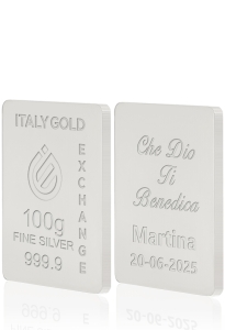 Sztabka Czyste Srebro 100 gr.  prezent na Chrzest - Pomysł na prezent Chrzest - IGE Gold