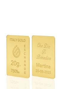 Sztabka Złota  prezent na Chrzest 18Kt 20gr - Pomysł na prezent Chrzest - IGE Gold